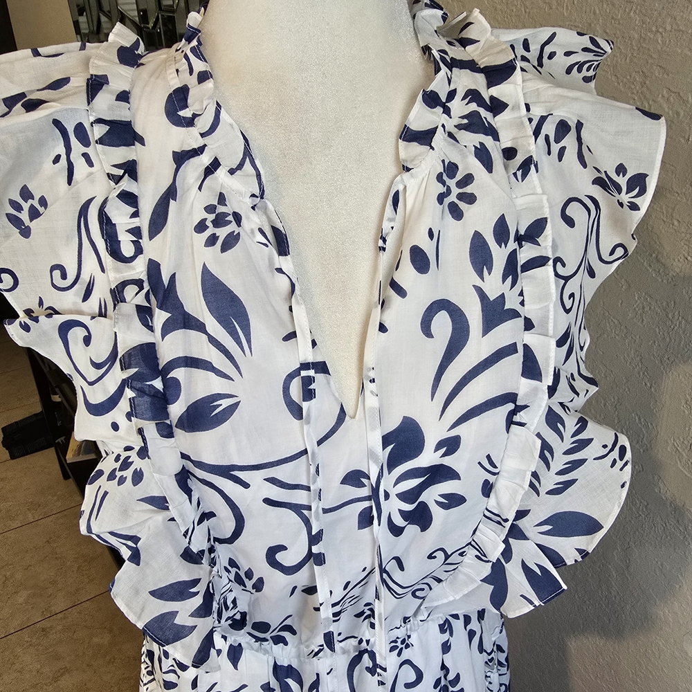 Lauren Ralph Lauren Women's Floral Cotton Voile Tiered Floral Maxi Dress 6 - Picture 6 of 10
